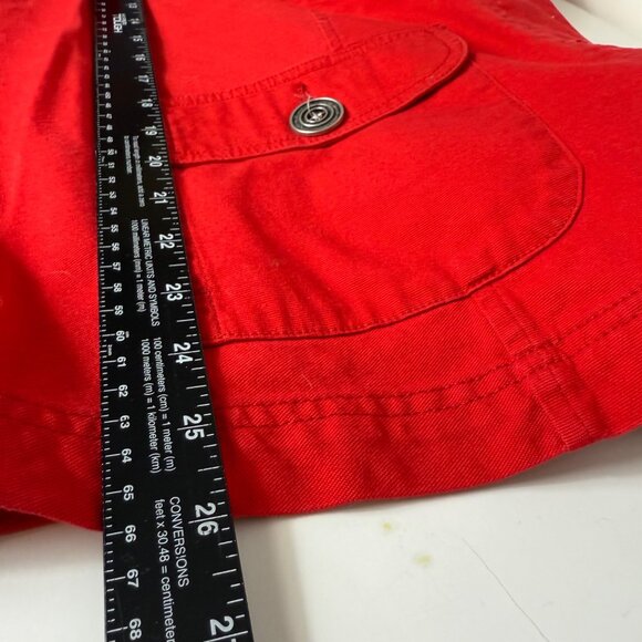Avenue Jeans Barn Style Jacket Red Size 18/20 Denim Front Jersey Back Medallions - Picture 9 of 13